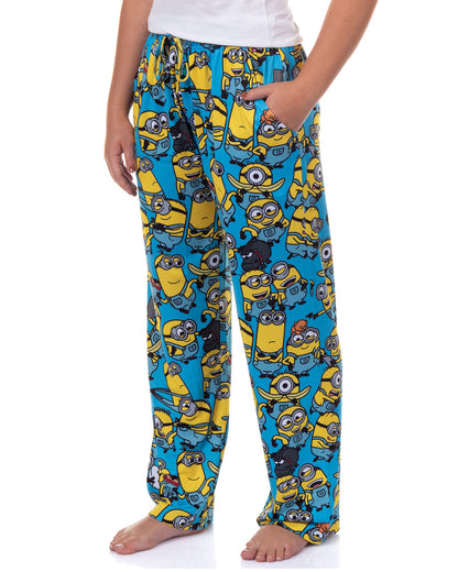 Minions Pajamas Women's All Over Character Print Lounge Sleep Pants