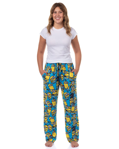 Minions Pajamas Women's All Over Character Print Lounge Sleep Pants