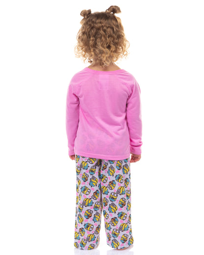Despicable Me Girls' Minions Chibi Bello Raglan Sleep Pajama Set