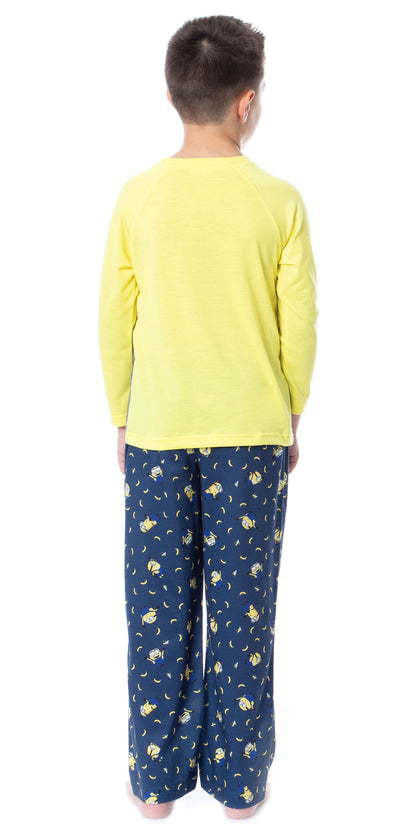 Despicable Me Boys' Minions Sorry I Was Hungry Raglan Sleep Pajama Set (8)