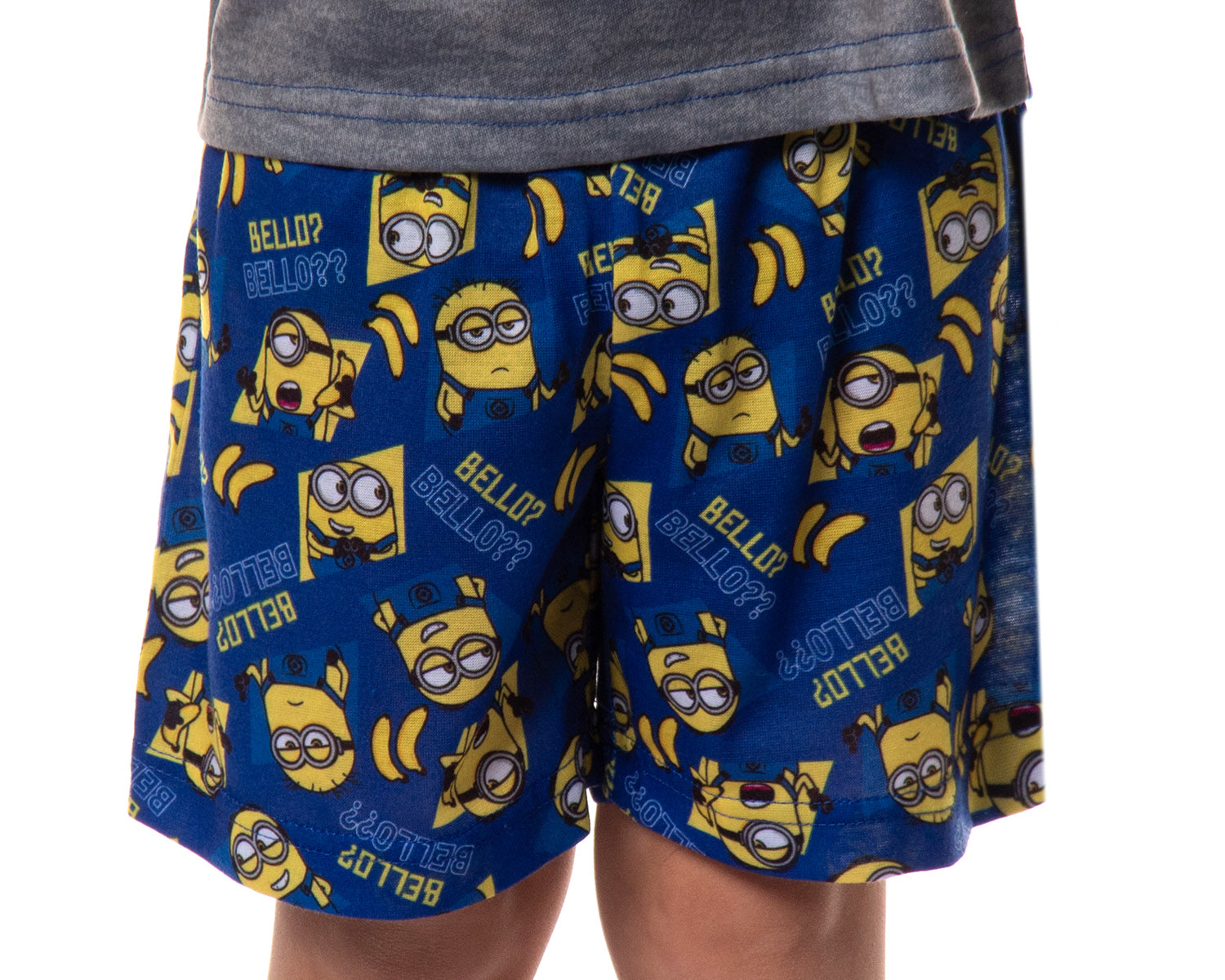 Despicable Me Boys' Minions Bello? Raglan Sleep Pajama Set Shorts Shirt