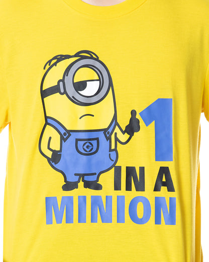 Despicable Me Mens' Minions 1 In A Minion Raglan Sleep Pajama Set