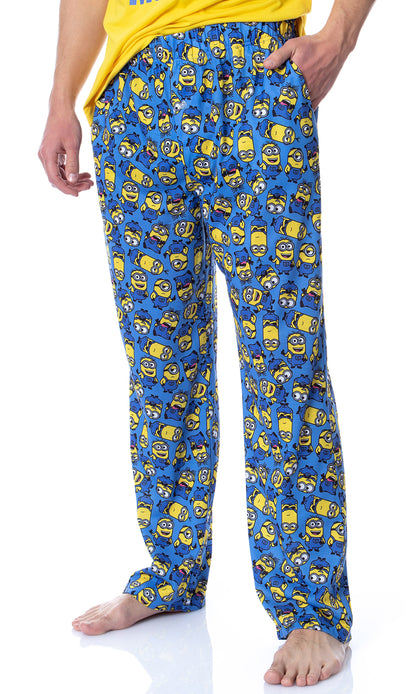 Despicable Me Mens' Minions 1 In A Minion Raglan Sleep Pajama Set