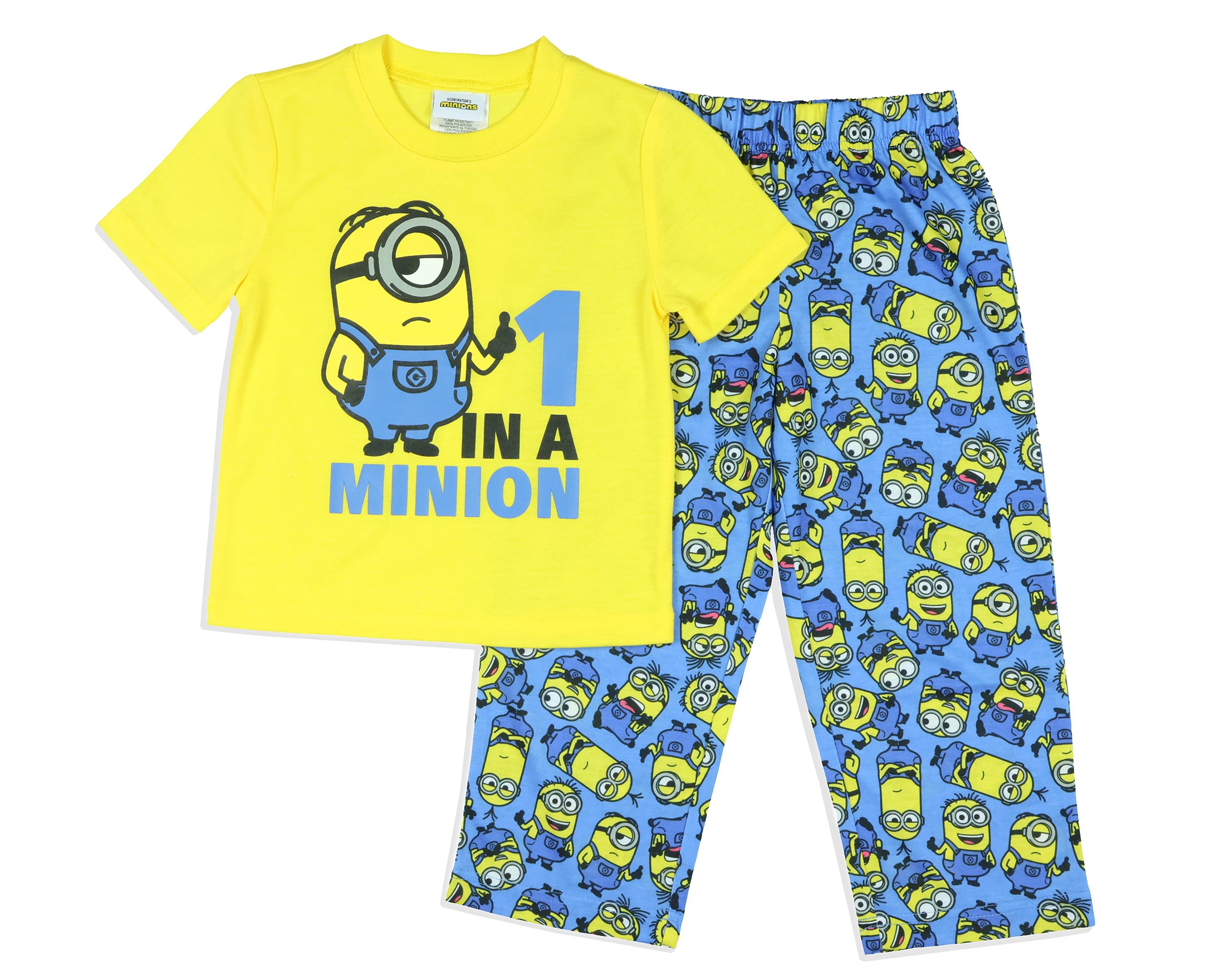 Minions Boys' Pajamas One In A Minion Toddler 2 Piece Sleep Set, 4T