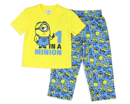 Minions Boys' Pajamas One In A Minion Toddler 2 Piece Sleep Set, 4T