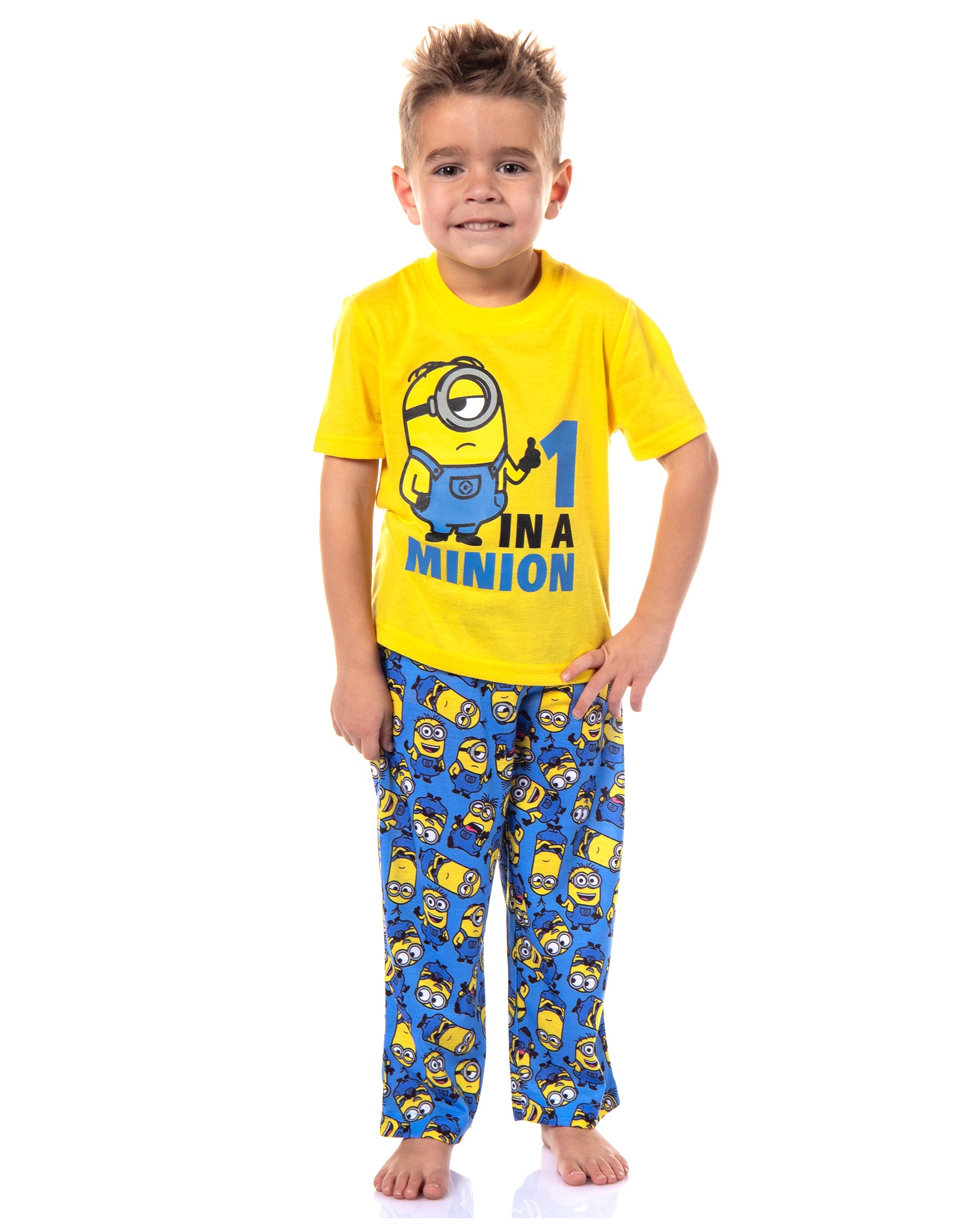 Minions Boys' Pajamas One In A Minion Toddler 2 Piece Sleep Set, 4T
