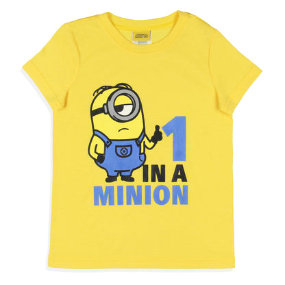 Despicable Me Girls' Movie Minions 1 In A Minion Sleep Pajama Set Shorts