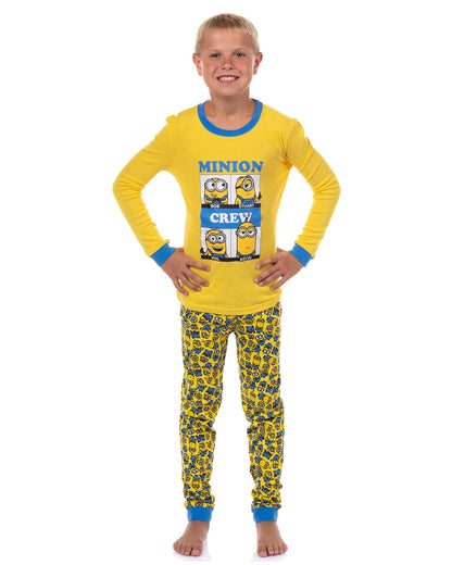 Despicable Me Boys' Minions Crew Bob Stuart Phil Kevin Sleep Pajama Set