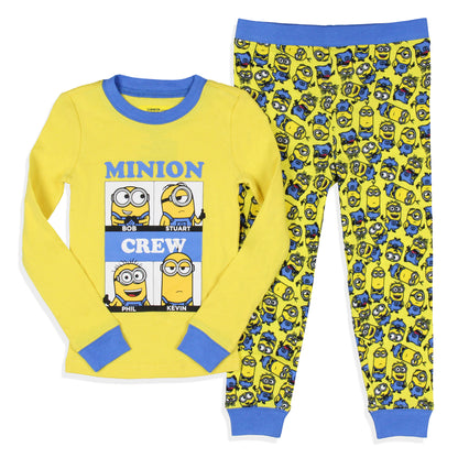 Despicable Me Toddler Boys' Minions Crew Bob Stuart Phil Sleep Pajama Set