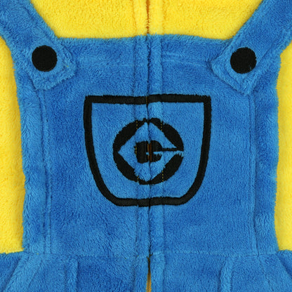 Minions Union Suit Toddler Boy's Fleece One Piece Hooded Pajamas (Kevin, 3T)