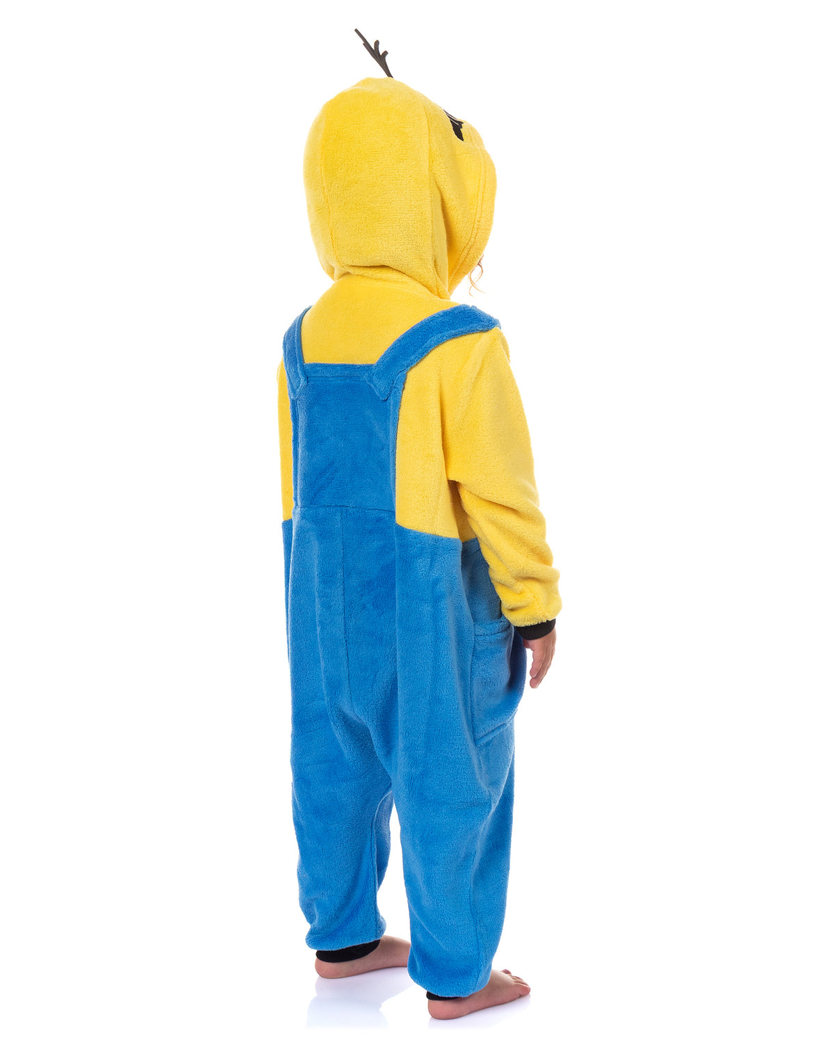 Minions Union Suit Toddler Boy's Fleece One Piece Hooded Pajamas (Kevin, 4T)