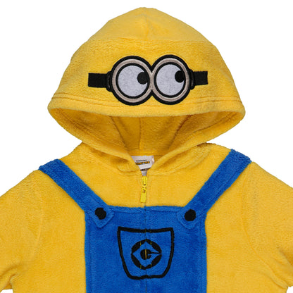Minions Union Suit Toddler Boy's Fleece One Piece Hooded Pajamas (Bob, 2T)