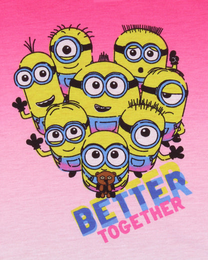 Despicable Me Girls' Movie Minions Better Together Sleep Pajama Set Shorts