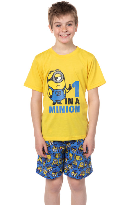 Despicable Me Boys' Movie Minions 1 In A Minion Sleep Pajama Set Shorts