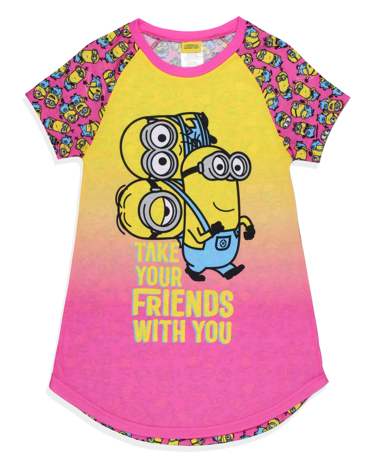 Girls' Despicable Me Minions Take Your Friends With You Nightgown Pajama