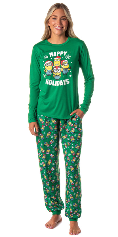 Despicable Me Minions Happy Holidays Jogger Sleep Family Christmas Pajama Set