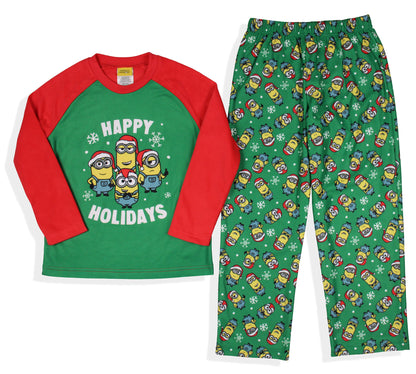 Despicable Me Minions Happy Holidays Jogger Sleep Family Christmas Pajama Set