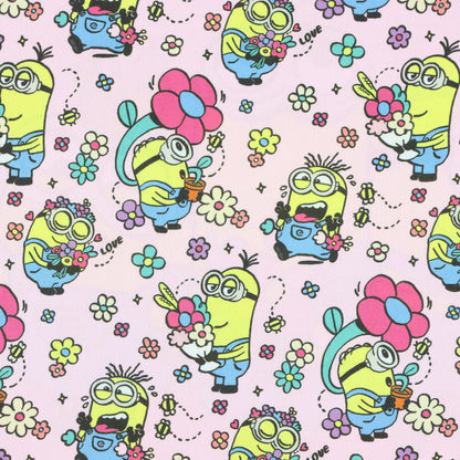 Despicable Me Girls' Flower Bello! Minions Pajama Sleep Set Shorts (6/6X)
