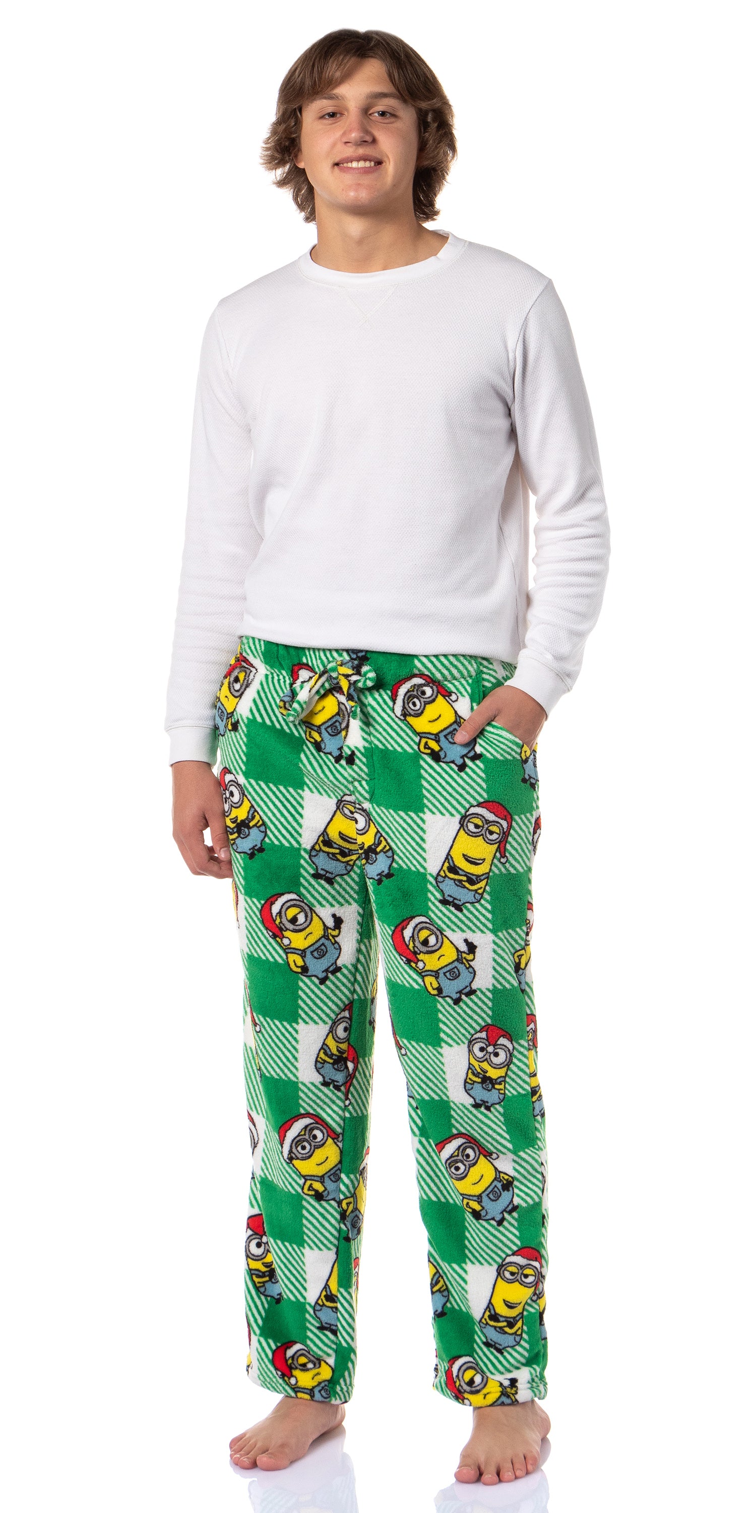 Despicable Me Minions Men's Christmas Santa Adult Sleep Lounge Pajama Pants