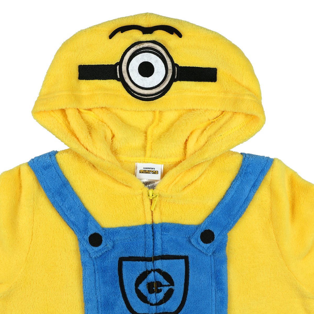 Minions Union Suit Toddler Boy's Fleece One Piece Hooded Pajamas (Stuart, 5T)