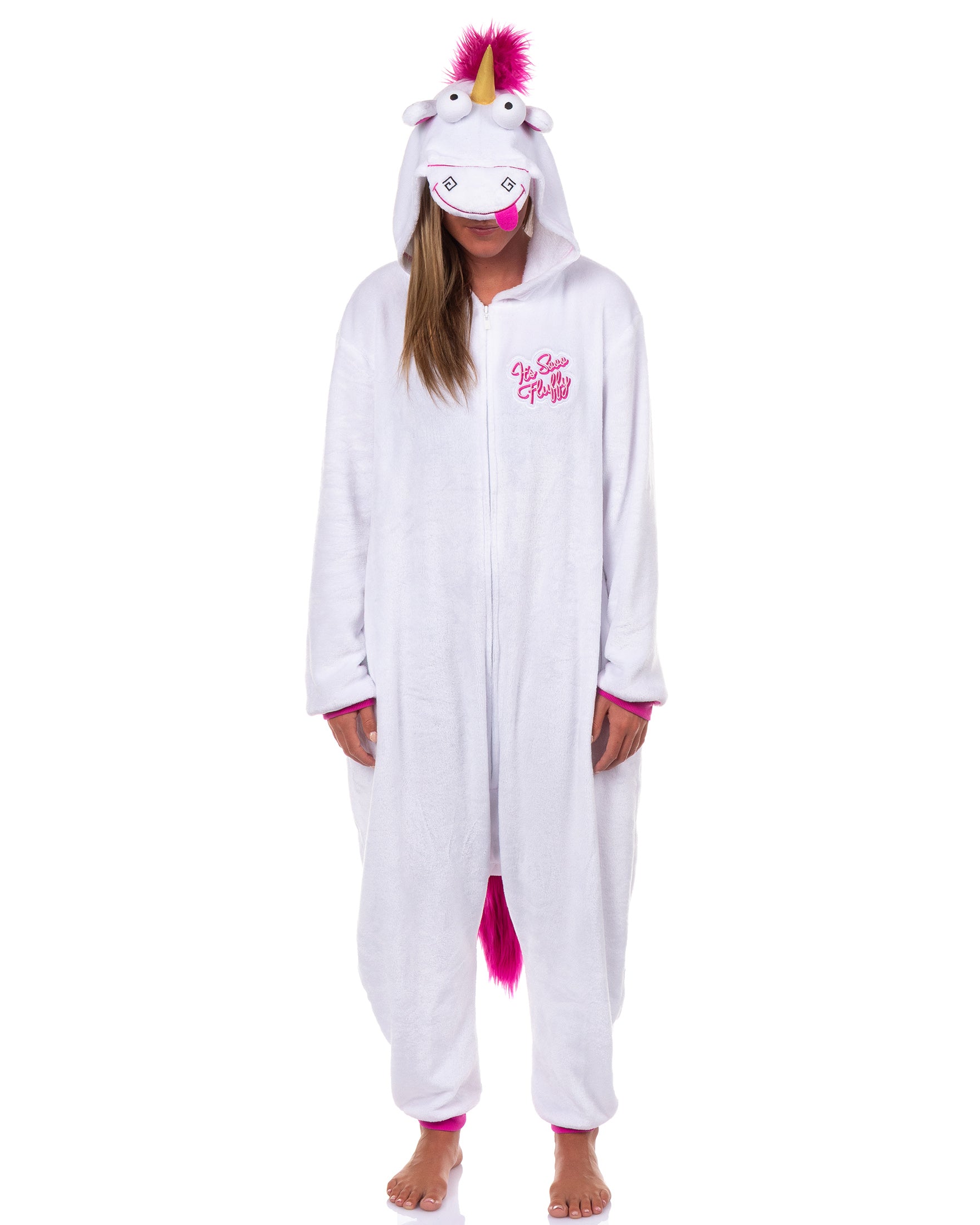 Minion Women's Fluffy Unicorn Costume Unions Suit Fleece Onesie Pajama