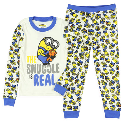 Minions The Snuggle Is Real Toddler Boys' Tight Fit 2- Piece Pajama Set