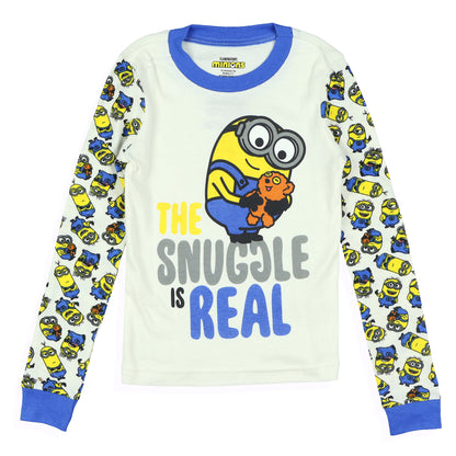 Minions The Snuggle Is Real Toddler Boys' Tight Fit 2- Piece Pajama Set