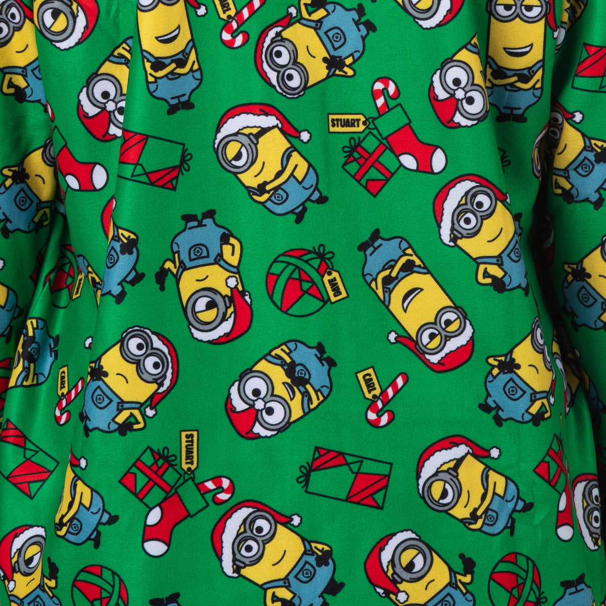 Minions Pajamas Men's Christmas 2-Piece Coat Front Sleep Set
