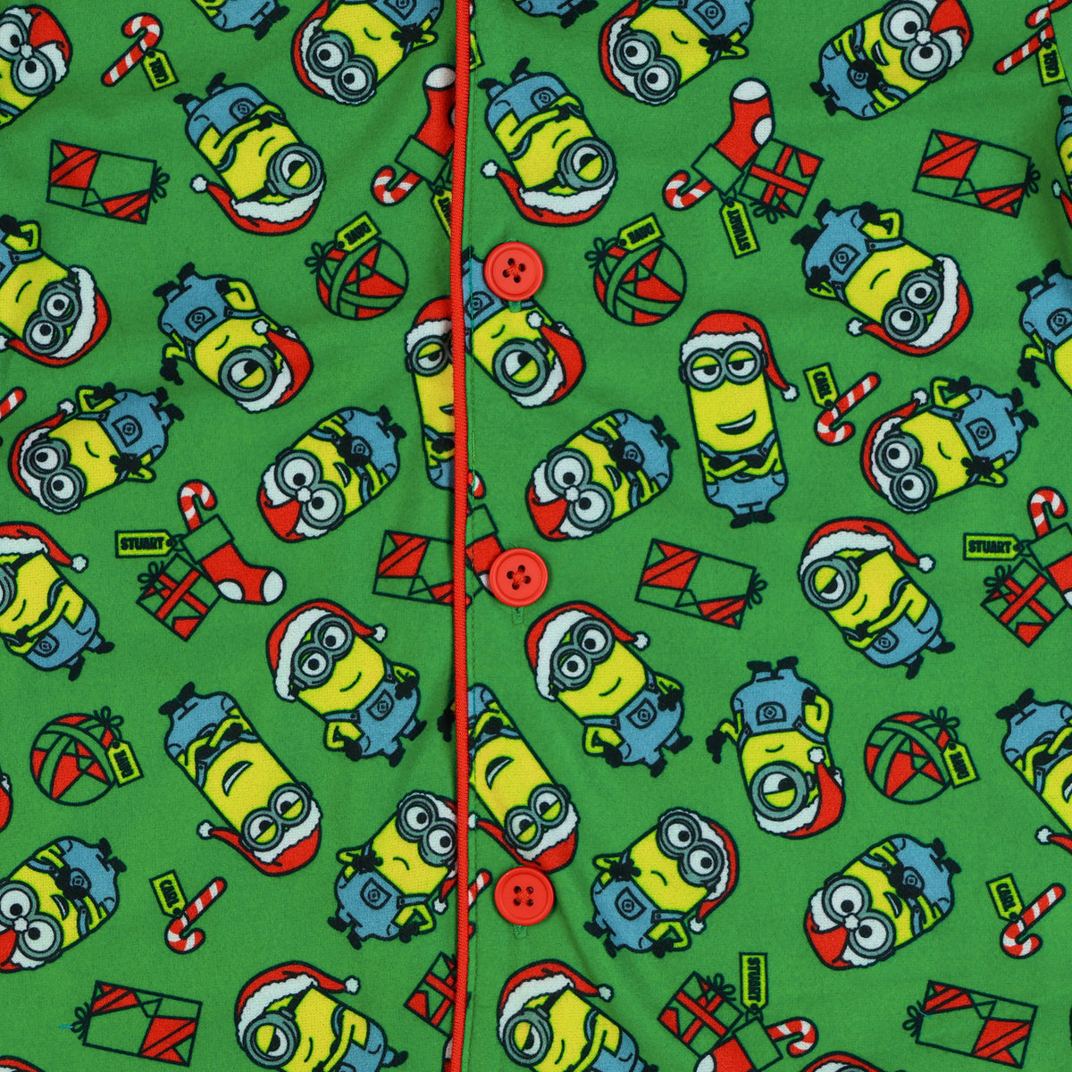 Minions Holiday Design Toddler Boy's Button Up Coat Pajama Sleep Set (5T)