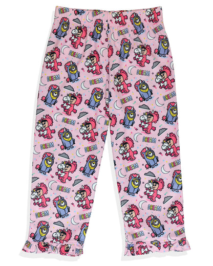 Minions Pajamas Toddler Girls I Dream In Fluff Ruffled Sleep Set (2T)