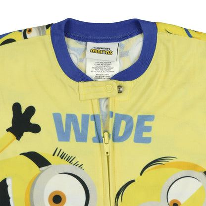 Minions Pajamas Toddler Wide Awake Full-Zip Footless Sleeper