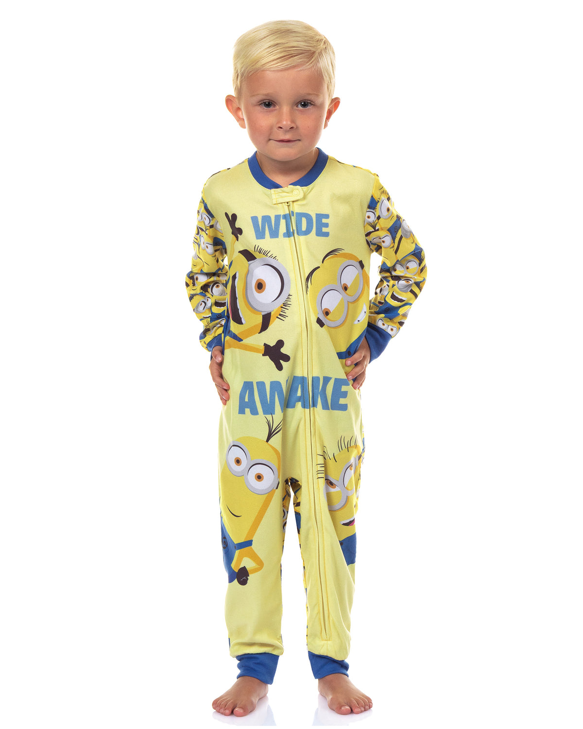Minions Pajamas Toddler Wide Awake Full-Zip Footless Sleeper