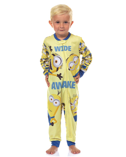 Minions Pajamas Toddler Wide Awake Full-Zip Footless Sleeper