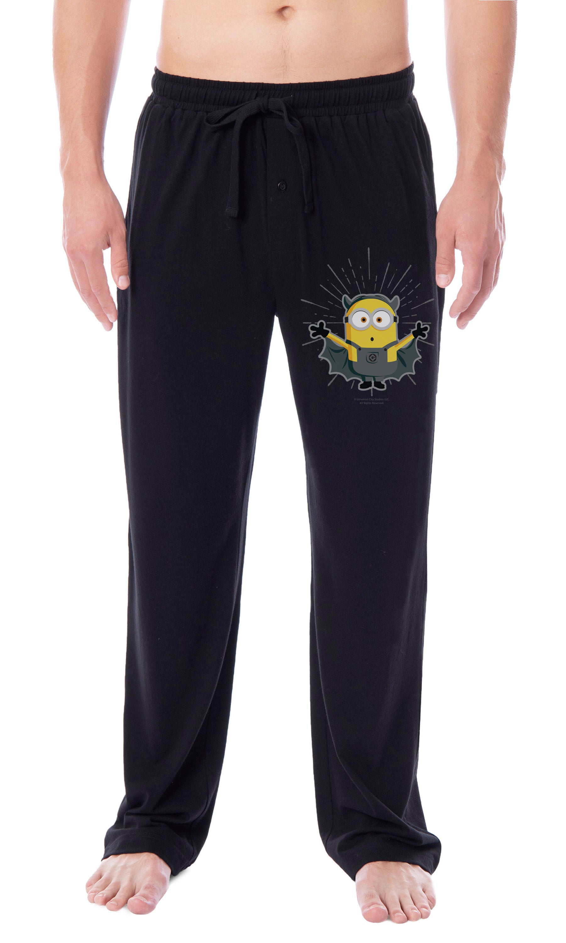 Despicable Me Mens' Bat Minions Halloween Character Sleep Pajama Pants