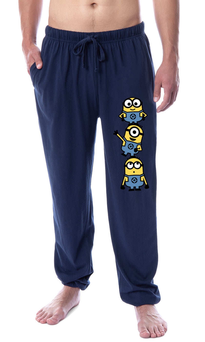 Despicable Me Mens' Minions Chibi Character Sleep Jogger Pajama Pants