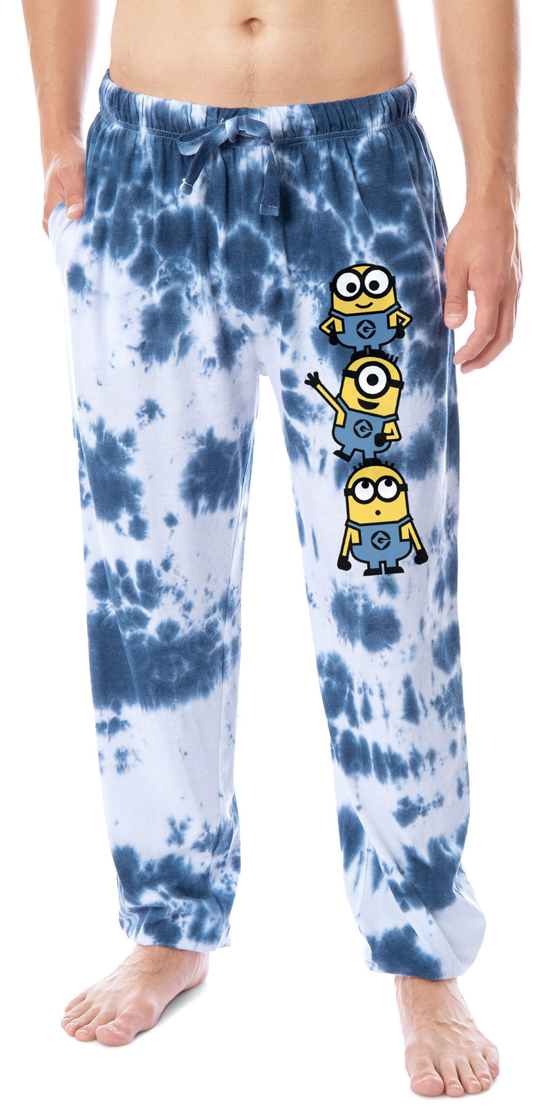 Despicable Me Men's Minions Chibi Tie-Dye Sleep Jogger Pajama Pants