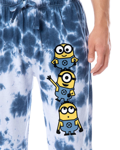 Despicable Me Men's Minions Chibi Tie-Dye Sleep Jogger Pajama Pants