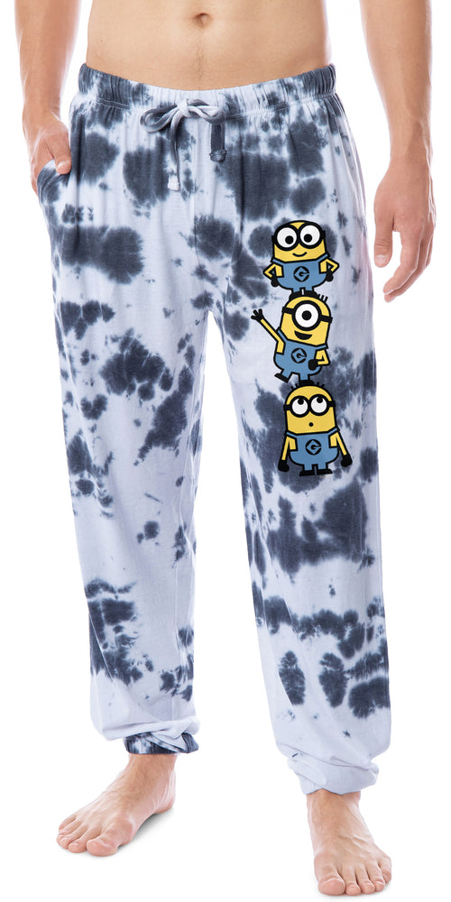 Despicable Me Men's Minions Chibi Tie-Dye Jogger Sleep Pajama Pants