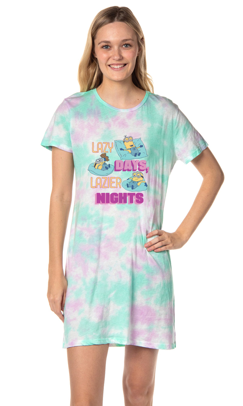 Despicable Me Women's Minions Movie Nightgown Sleep Pajama Shirt For Adults
