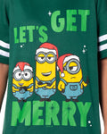 Despicable Me Minions Women's Christmas Let's Get Merry Nightgown Pajama Shirt Dress For Adults