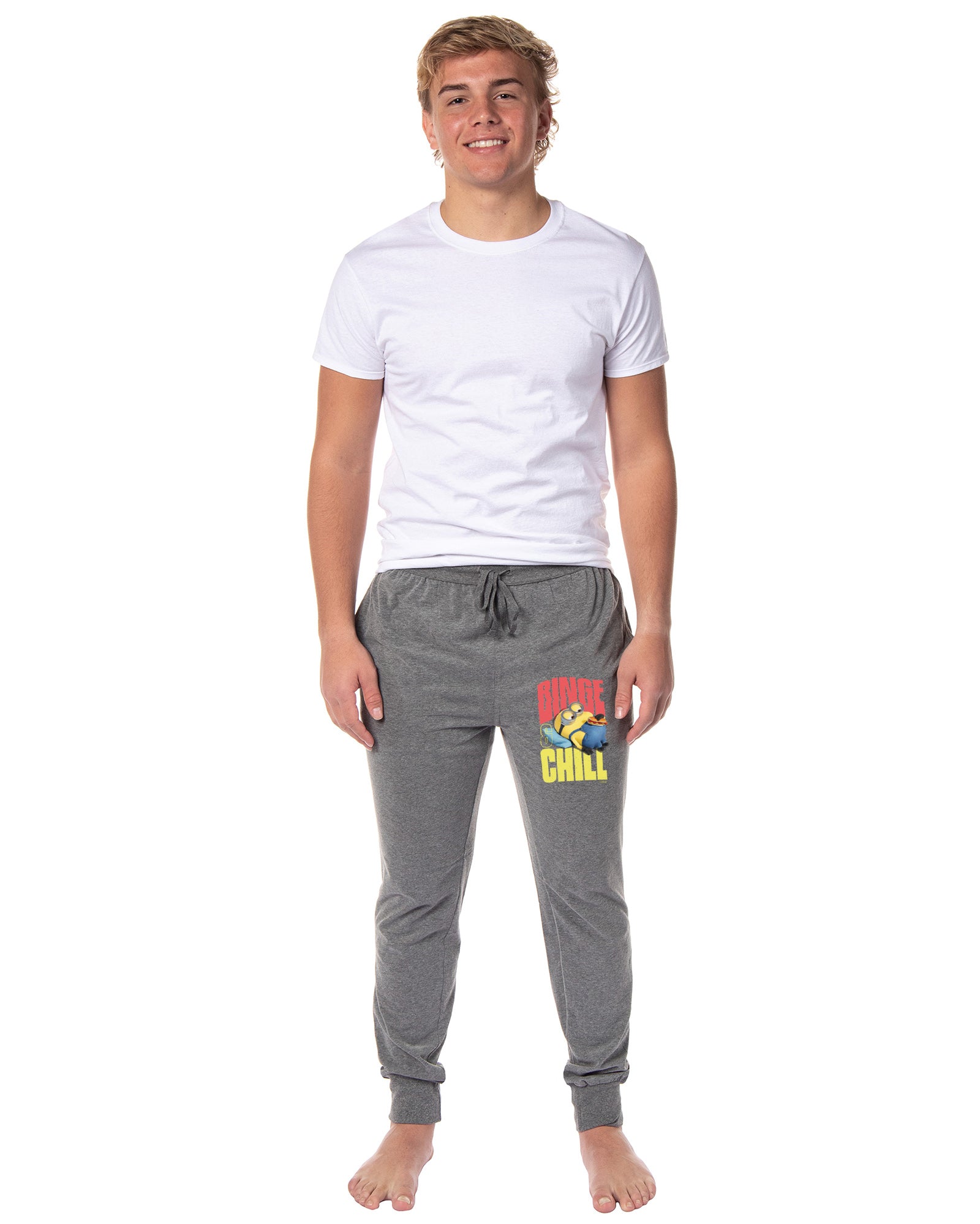 Despicable Me Minions Mens' Movie Binge Chill Jogger Sleep Pajama Pants