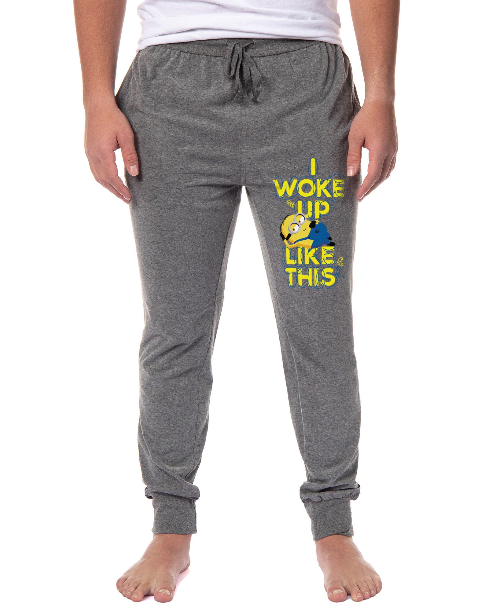 Despicable Me Minions Mens' Movie Woke Up Like This Jogger Sleep Pajama Pants