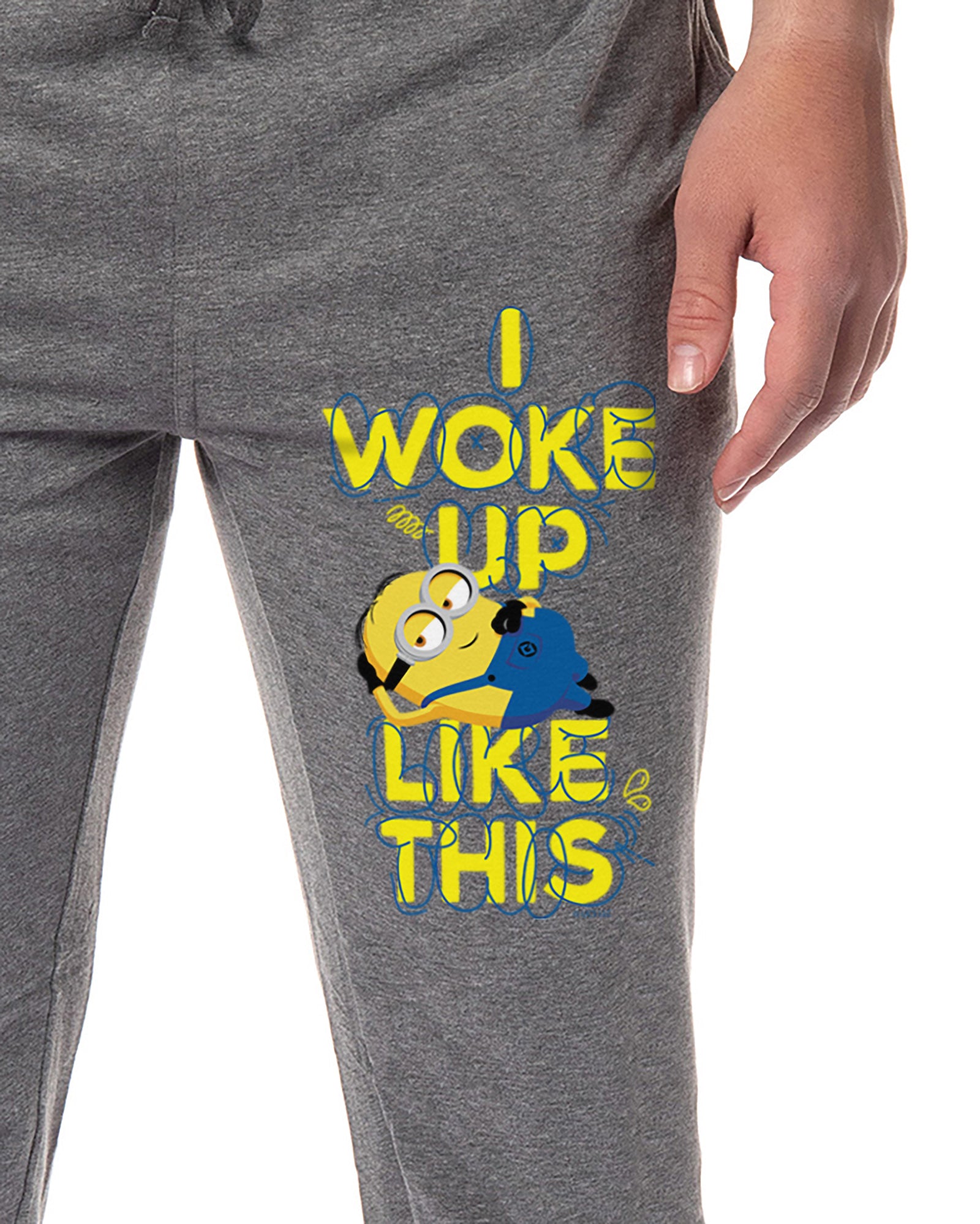 Despicable Me Minions Mens' Movie Woke Up Like This Jogger Sleep Pajama Pants