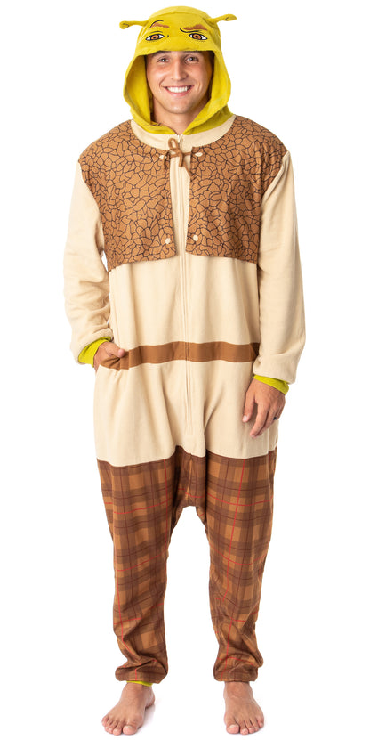 DreamWorks Shrek Mens' Movie Film Character Costume Footless Sleep Union Suit