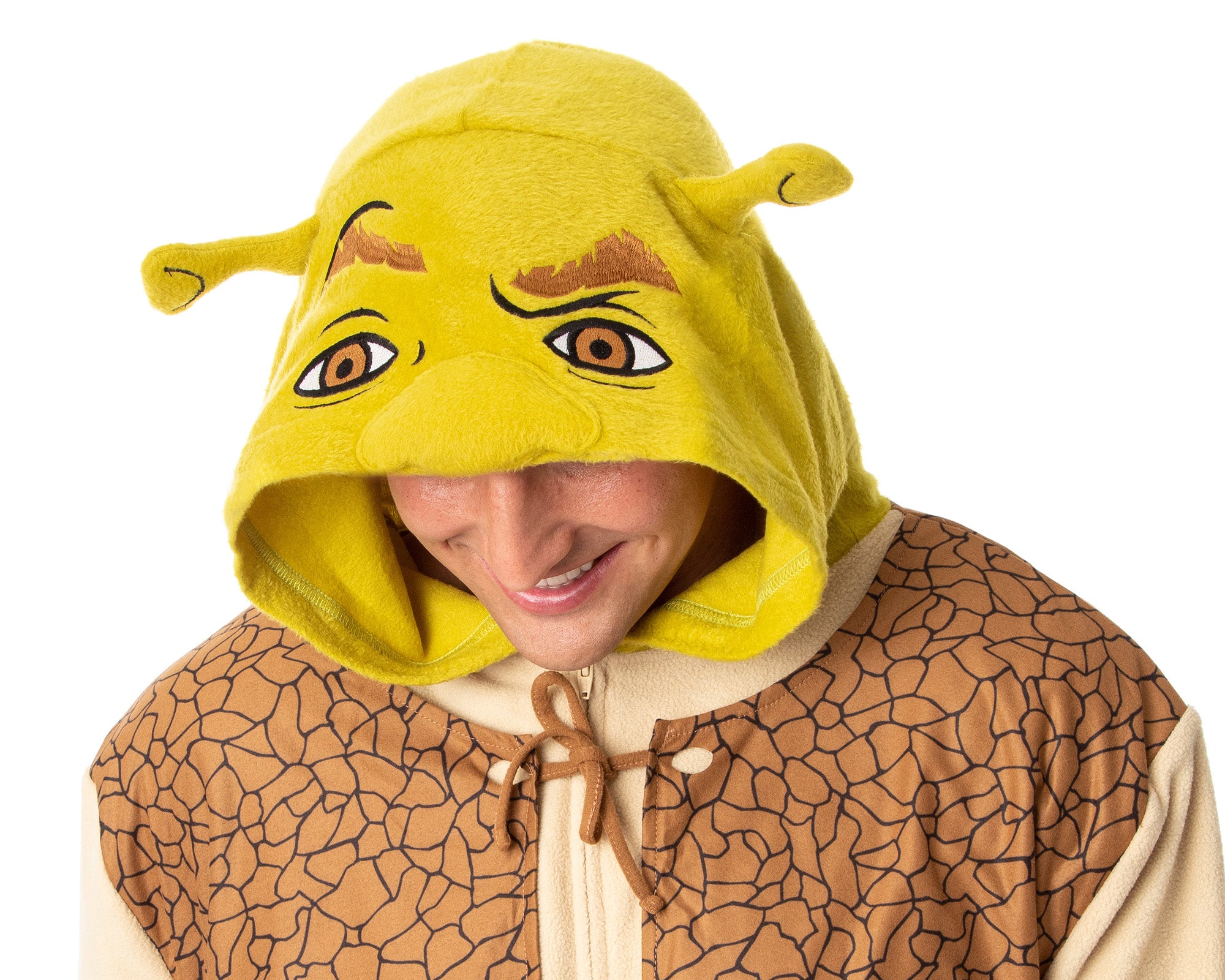 DreamWorks Shrek Mens' Movie Film Character Costume Footless Sleep Union Suit (Large/X-Large)