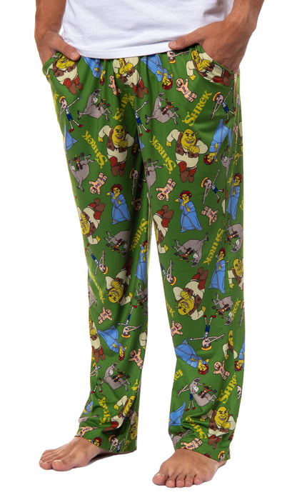 DreamWorks Shrek Men's Fiona Donkey Tossed Characters Sleep Pajama Pants