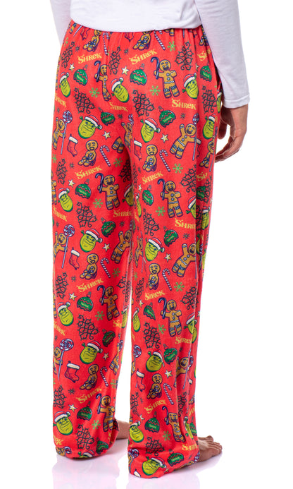 Dreamworks Shrek Women's All Over Tossed Print Christmas Sleep Pajama Pants