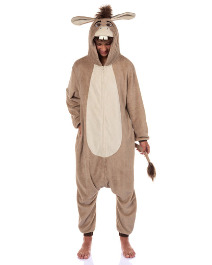 Shrek Donkey Costume Kigurumi Union Suit Adult Onesie Pajama Outfit XXS/XS