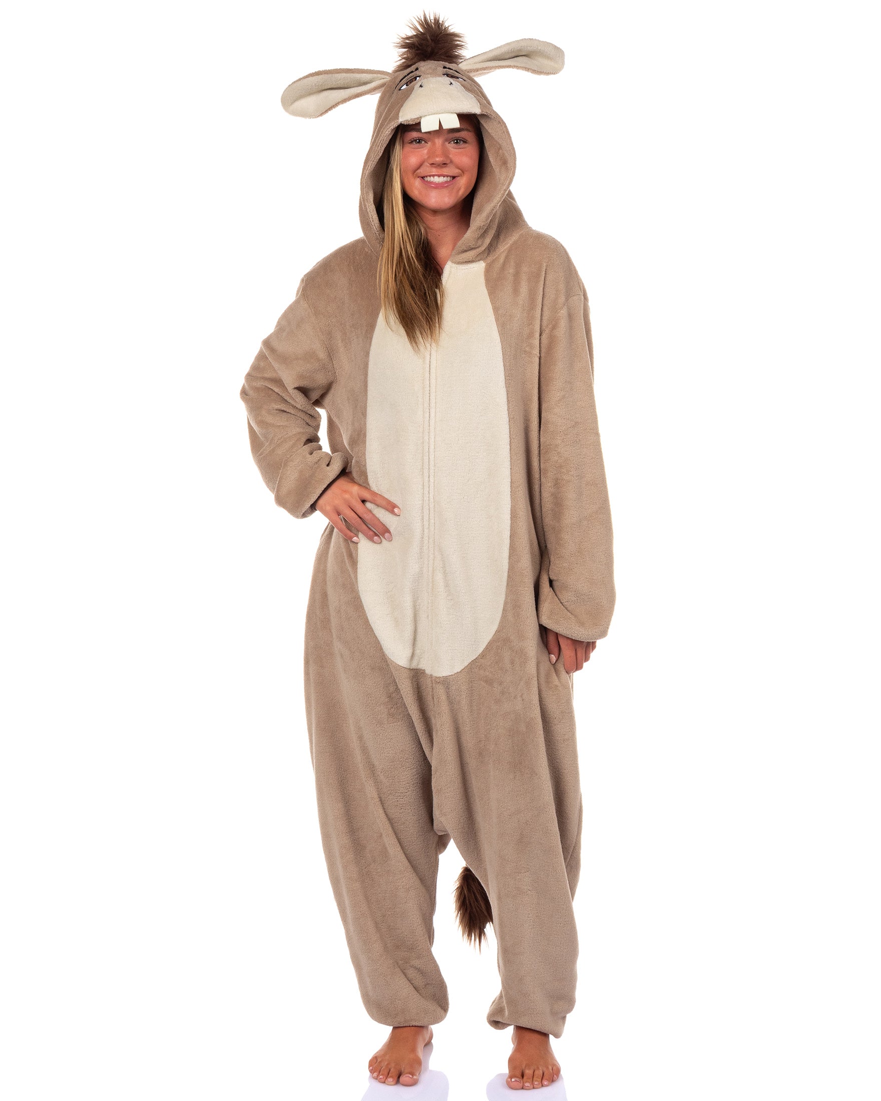 Shrek Donkey Costume Kigurumi Union Suit Adult Onesie Pajama Outfit XXS/XS