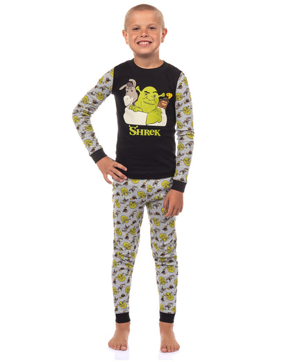 Shrek Pajamas Boys' Best Friends 2-Piece Tight Fit Lounge Sleep Set